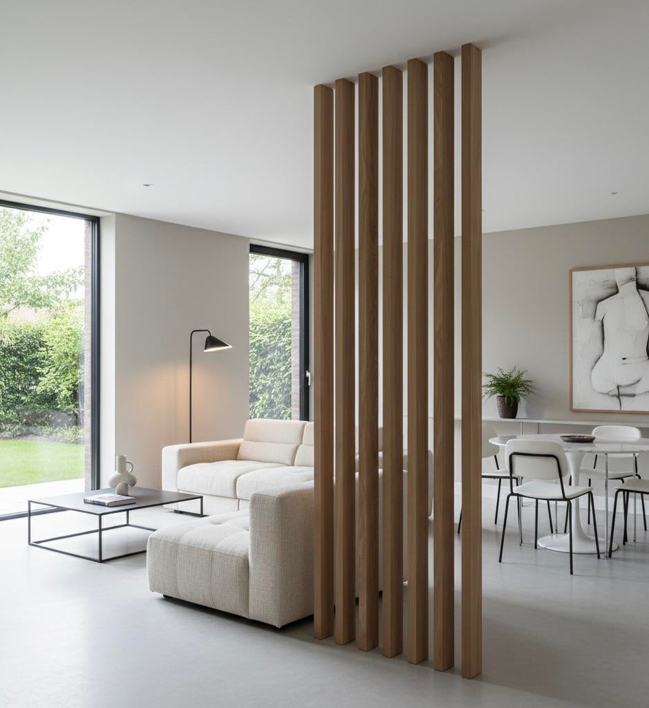 Eiken roomdividers 300cm 10x4cm room dividers eiken OP=OP, Ophalen of Verzenden, Zo goed als nieuw, Zwart