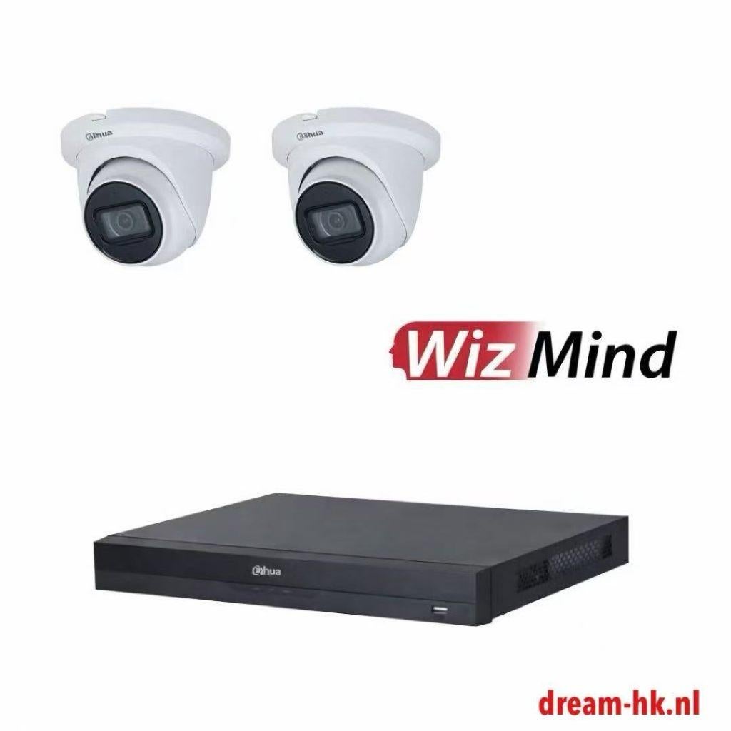 4MP Dahua WizMind set/NVR + 2x camera (140dB), Ophalen of Verzenden, Nieuw, Buitencamera