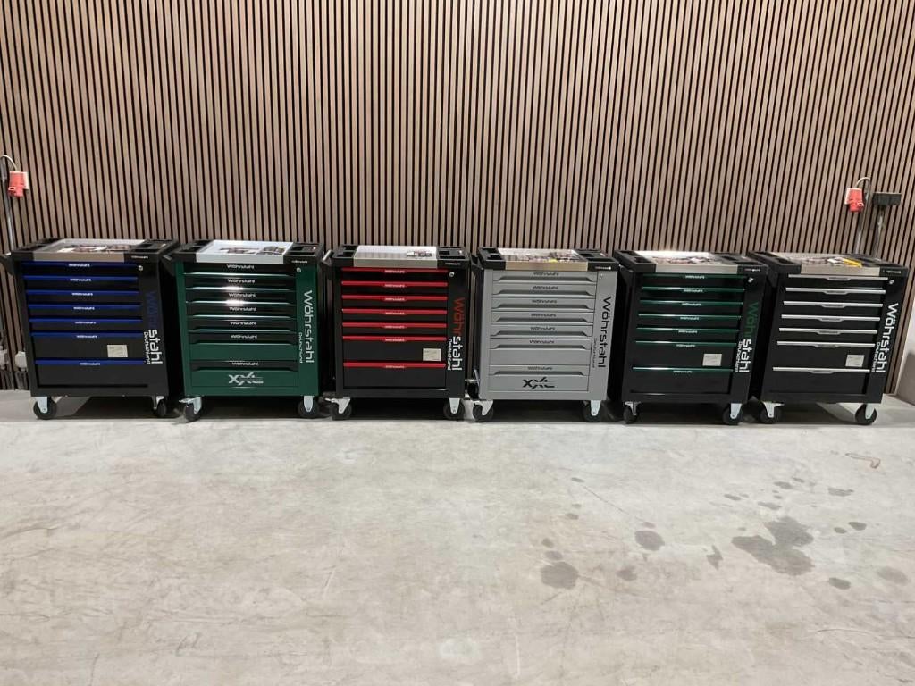 Wöhrstahl 7/7 Gereedschapswagen gevuld new in 6 kleuren ‼️, Doe-het-zelf en Verbouw, Gereedschapskisten, Ophalen, Gevuld, Nieuw