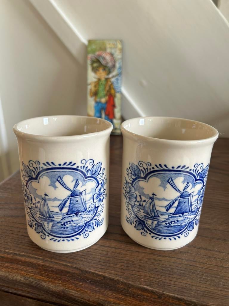 2 vintage melkmokken made in england mokken mok, Ophalen of Verzenden, Overige typen