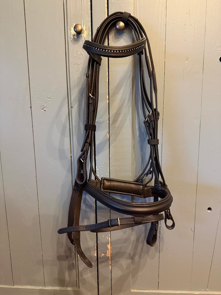 NIEUW! Mooi leren hoofdstel maat paard/full, Ophalen of Verzenden, Nieuw, Dressuur
