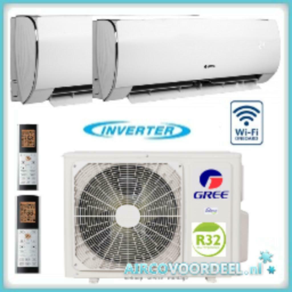 Multi split airco compleet met leiding in/ex installatie, Koelen en Ontvochtigen, Timer, Nieuw, 3 snelheden of meer