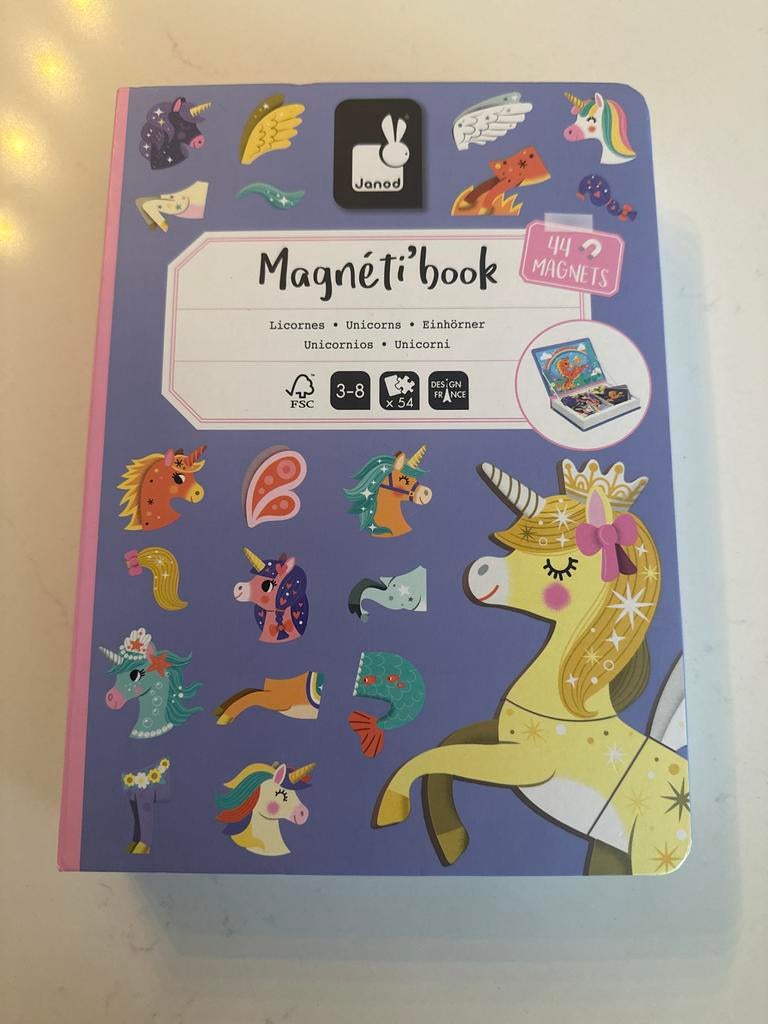 Magneti'book Unicorns - Janod (ontbreekt 1 kaartje), Ophalen, Gebruikt, Puzzelen