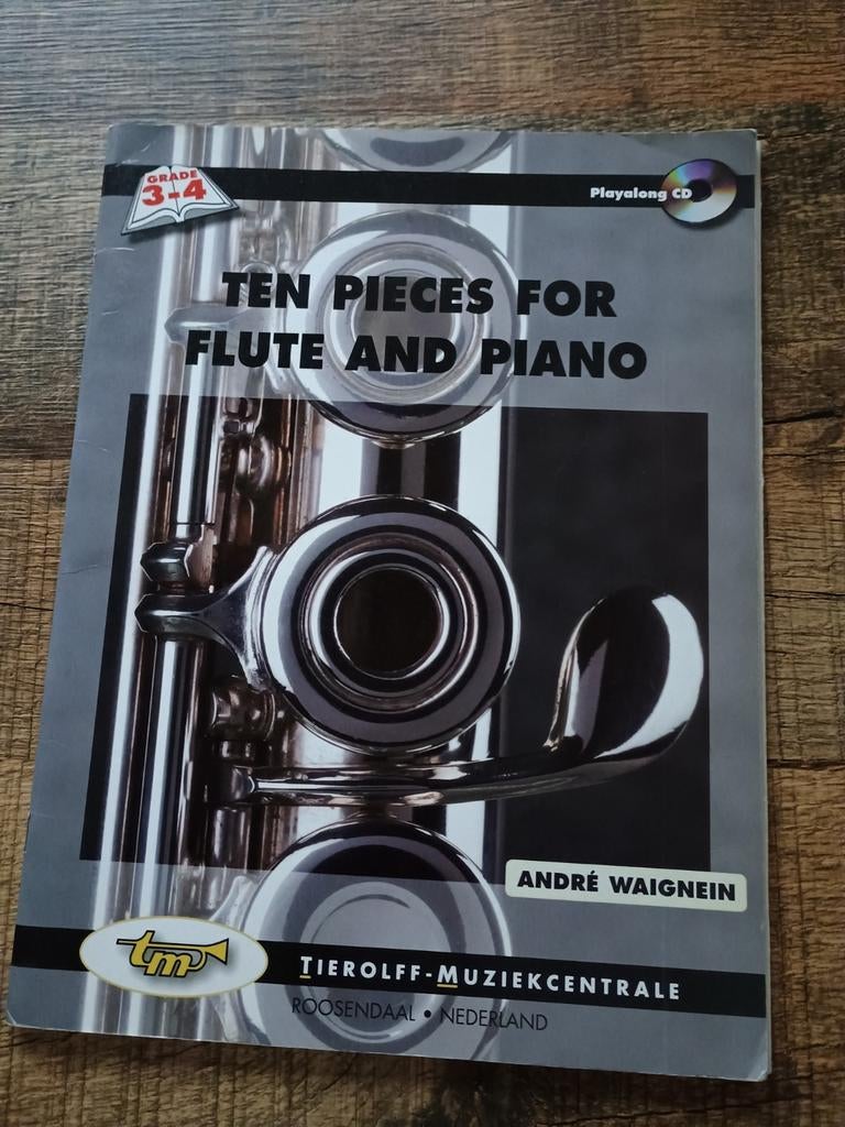 Muziekboek Fluit - Piano - Inclusief CD, Muziek en Instrumenten, Ophalen of Verzenden, Gebruikt, Les of Cursus, Piano