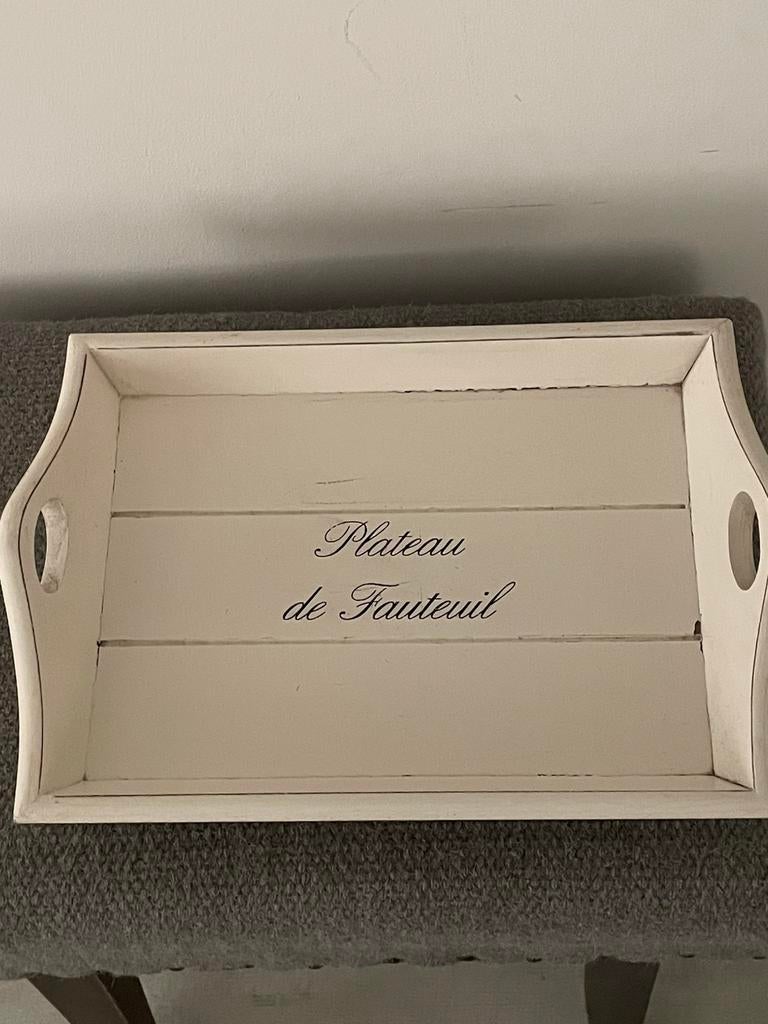 Riviera maison plateau de fauteuil, Ophalen of Verzenden, Zo goed als nieuw, Rond, Hout