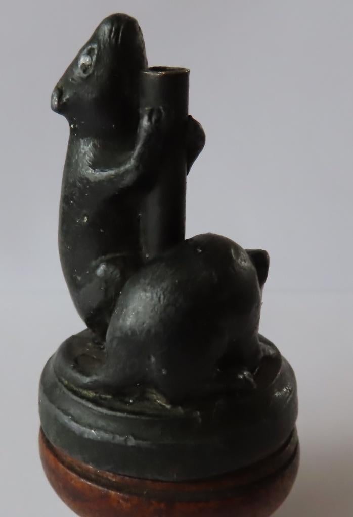 Uit inboedel:(no 2) Antieke zeldzame butlerbel 2 ratten,incl, Antiek en Kunst, Curiosa en Brocante, Verzenden