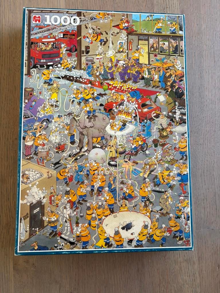 De Brandweer Jan van Haasteren, Hobby en Vrije tijd, Denksport en Puzzels, Ophalen of Verzenden, 500 t/m 1500 stukjes, Gebruikt