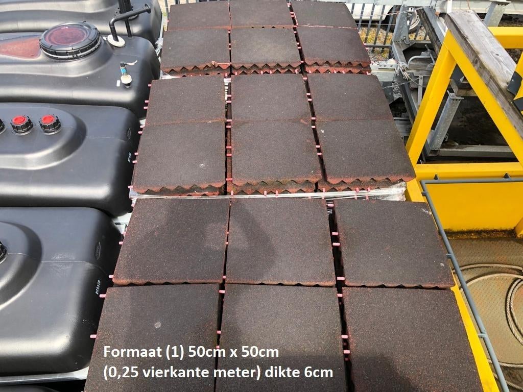 Tuin en terrastegels /Rubberen tuin- en terrastegels, Ophalen, Gebruikt, Rubber, Terrastegels