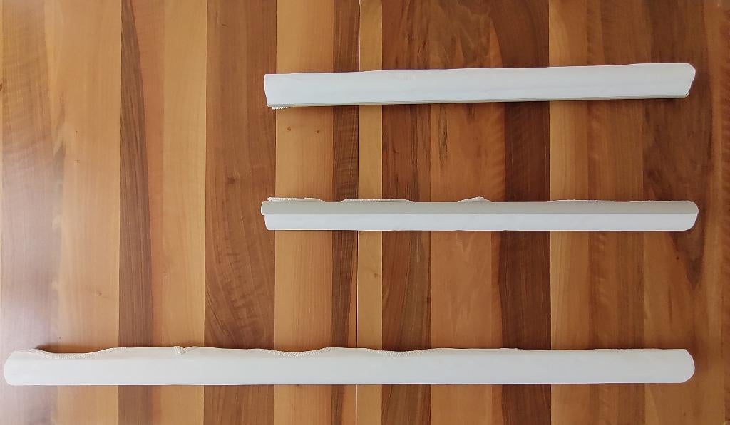 Rolgordijnen - H 260 cm x B 145 & 92 cm - Wit - Papier, Huis en Inrichting, Gebruikt, 100 tot 150 cm, 200 cm of meer, Wit