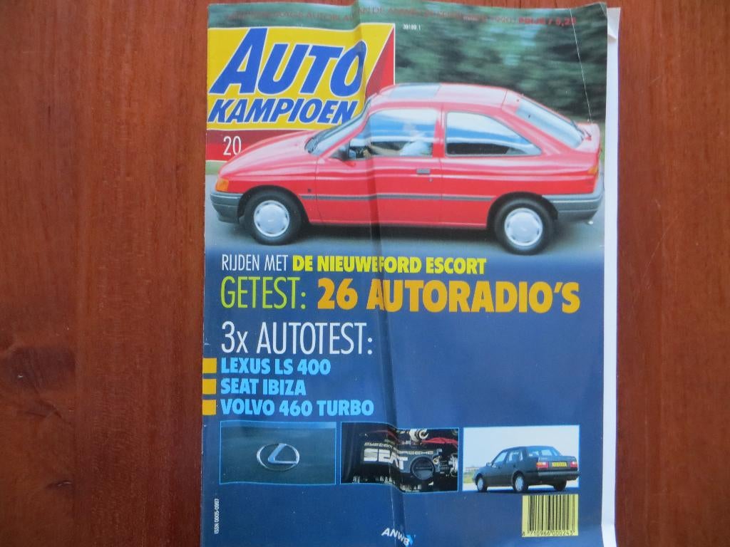Autokampioen 20 1990 Volvo 460, Lexus LS400, Escort, NAMAC, Ophalen of Verzenden, Zo goed als nieuw, Volvo