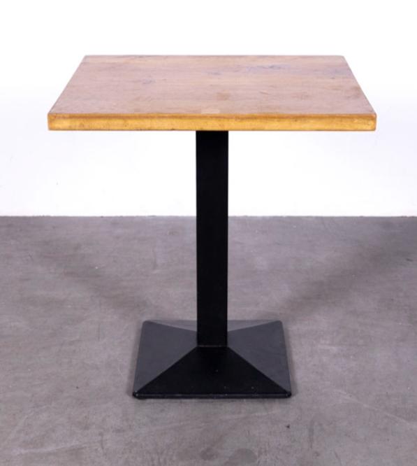 Horecatafel Rover eiken bruin 70x60cm, Gebruikt, 50 tot 100 cm, Tot twee personen, Eikenhout