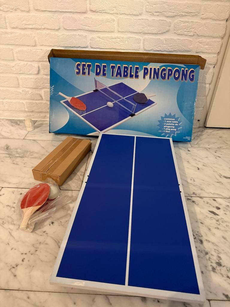 Mini Tafeltennis Set - Compleet en Leuk!, Sport en Fitness, Tafeltennis, Ophalen, Nieuw, Tafel Indoor, Inklapbaar