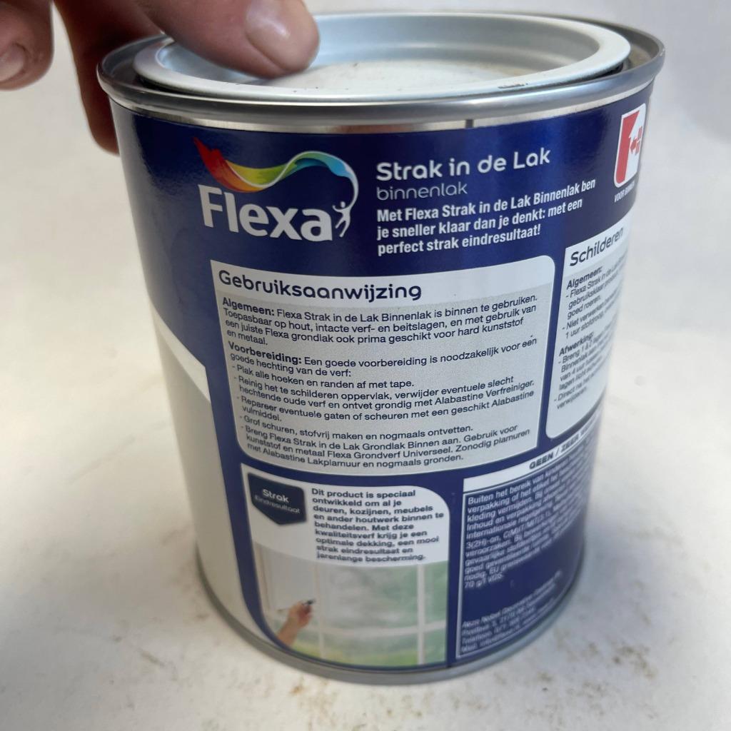 Flexa Strak in de Lak Verf Zachtblauw Blauw Zijdeglans 750ml, Doe-het-zelf en Verbouw, Flexa, Flexa, Blauw, Nieuw