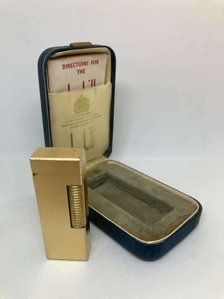 Vintage Dunhill Rollagas aansteker Barley Grain gold plated, Ophalen of Verzenden, Zo goed als nieuw, Aansteker