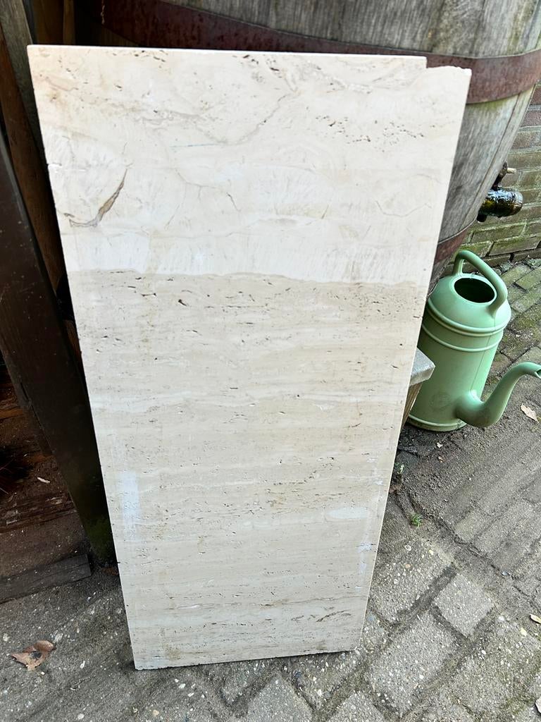 Travertin Terrastegels / Natuursteen, Tuin en Terras, Tegels en Klinkers, Ophalen, Gebruikt, Terrastegels, Natuursteen