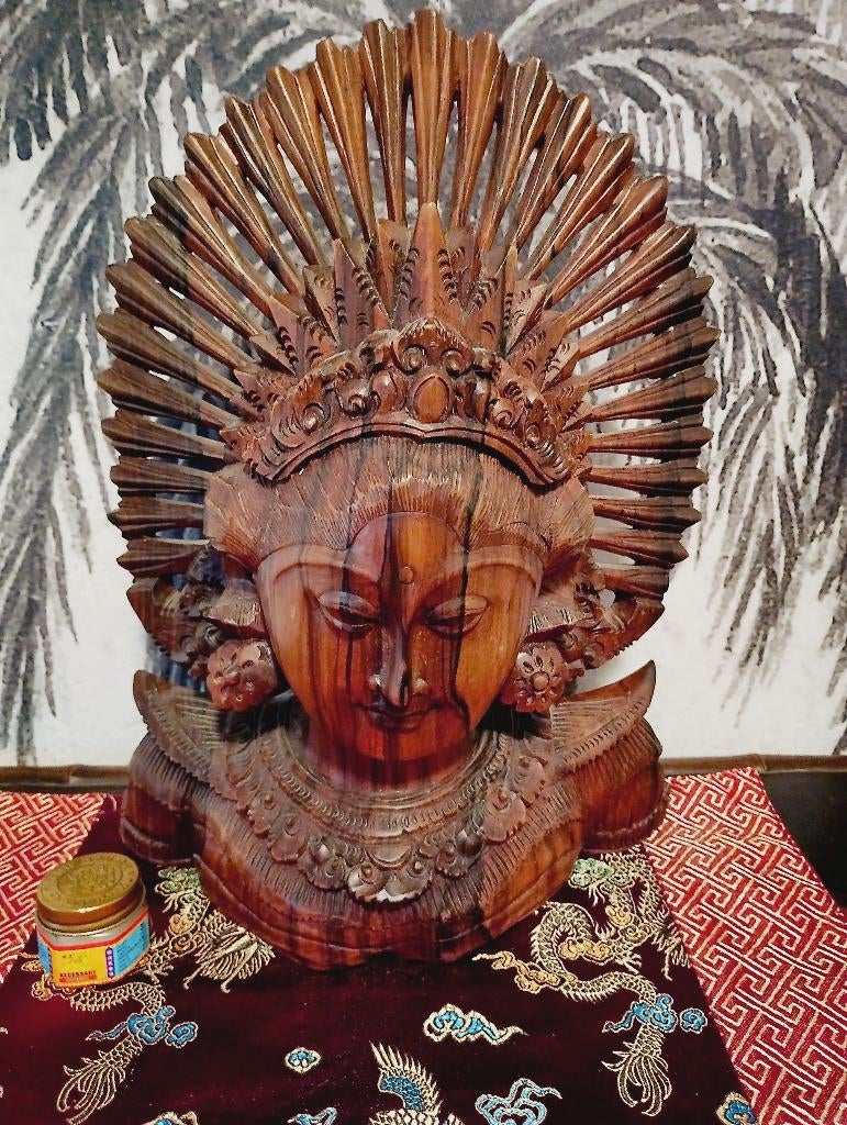 Indonesische borstbeeld Djanger danseres Sri Dewi XL Bali, Ophalen of Verzenden