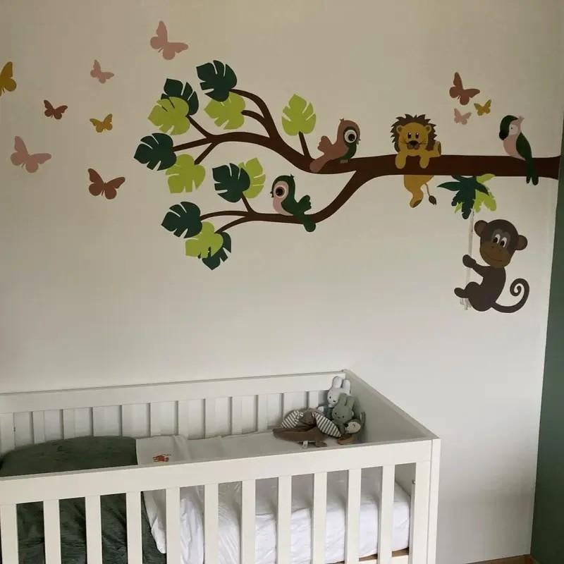 Behang sticker babykamer Jungle tak, Kinderen en Baby's, Ophalen of Verzenden, Nieuw, Wanddecoratie