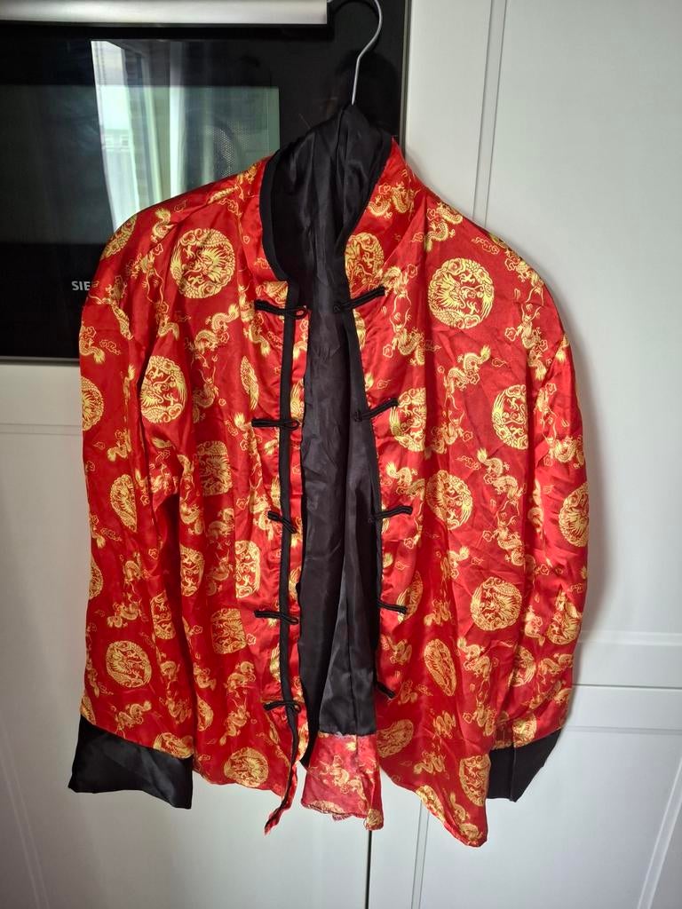 Chinees jasje / pak - Maat M Heren, Kleding | Dames, Maat 38/40 (M), Kostuum of Pak, Ophalen of Verzenden, Rood