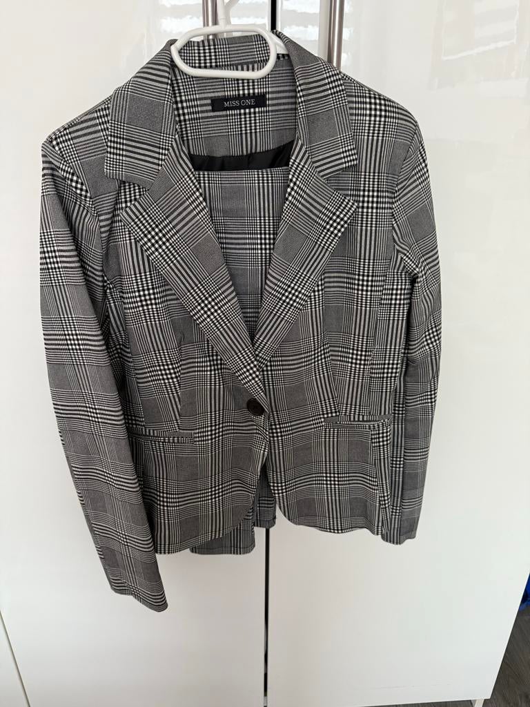 Elegant Damespak 2-delig, Maat 38/40 (M), Kostuum of Pak, Zwart, Nieuw