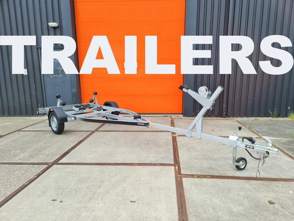 Boottrailer huren tot 3500kg. Huur goedkoop een boottrailer, Sloepentrailer, 6 tot 9 meter, Ophalen of Verzenden, Zo goed als nieuw