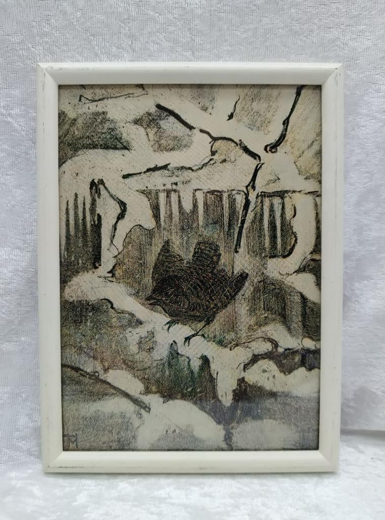 Winterkoning in de sneeuw Theo Van Hoytema, Minder dan 50 cm, Gebruikt, Verzenden, Minder dan 50 cm