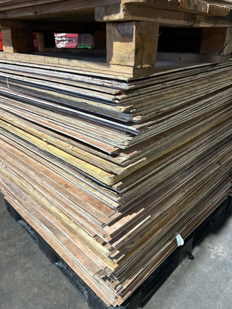 houten platen ca 105x105 cm triplex plaatjes afdekplaten, Ophalen, Gebruikt, Multiplex, Minder dan 20 mm