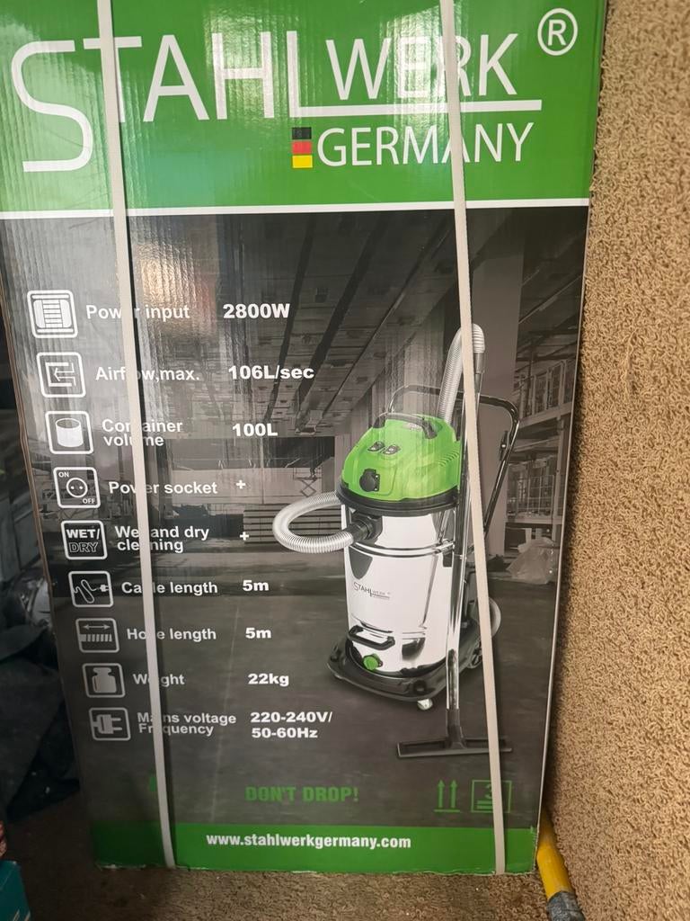 Te koop stagkwerk industrie stofzuiger inverpakking, Witgoed en Apparatuur, Ophalen of Verzenden, Zo goed als nieuw