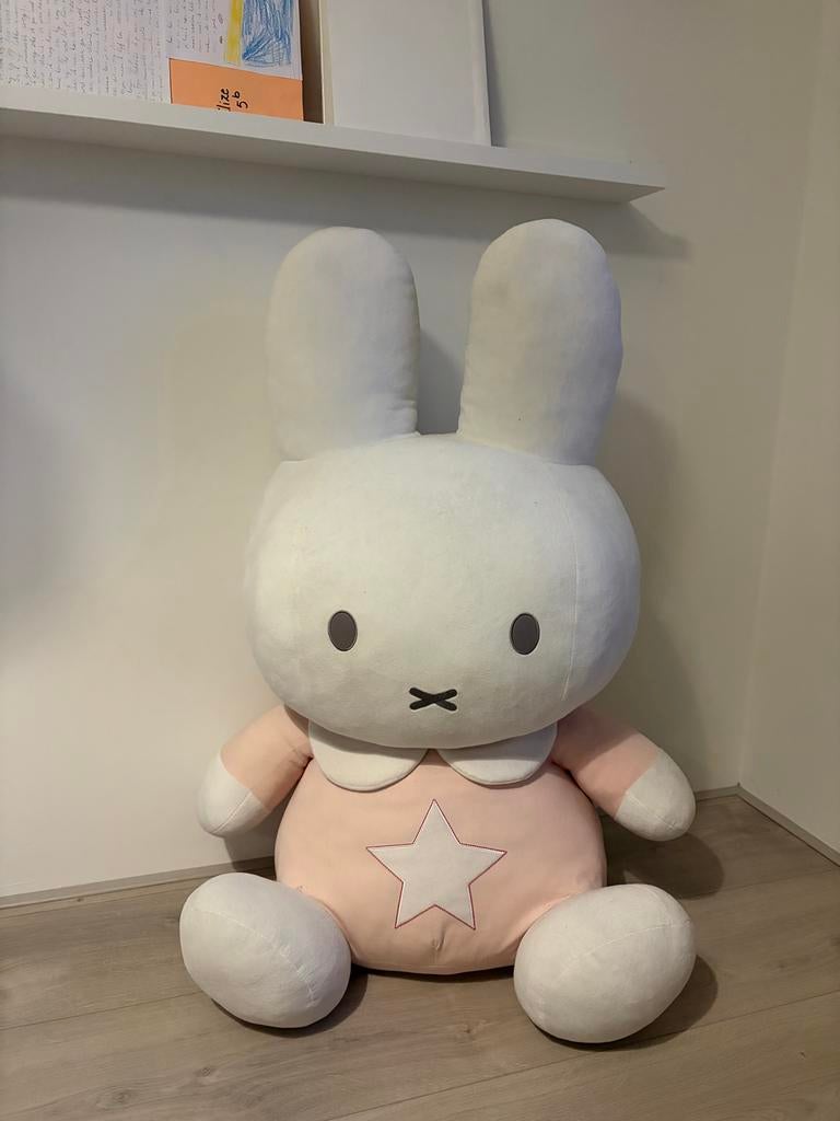 Grote Nijntje Knuffel - 100cm - Denim Roze, Kinderen en Baby's, Speelgoed | Knuffels en Pluche, Ophalen, Zo goed als nieuw, Konijn