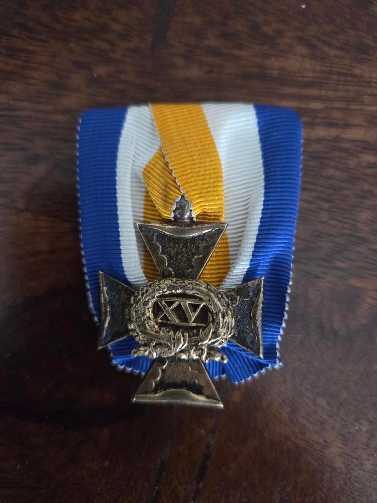 Officierskruis 15 jaar trouwe dienst - Goede staat, Onbekend, Overige soorten, Lintje, Medaille of Wings, Ophalen of Verzenden