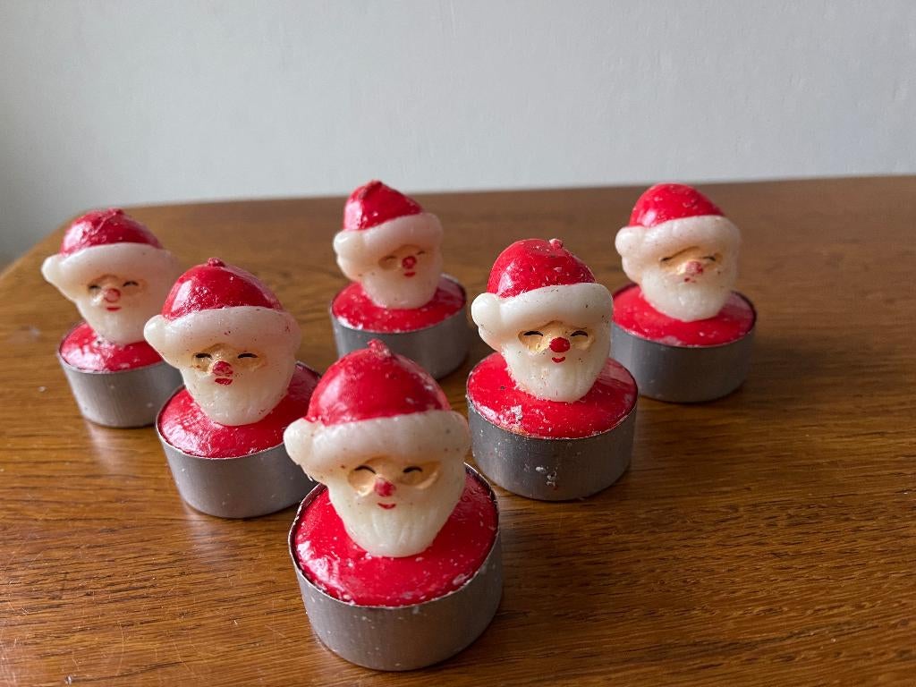 6 Waxinelichtjes "Kerstman" Nieuw, Diversen, Ophalen of Verzenden, Nieuw