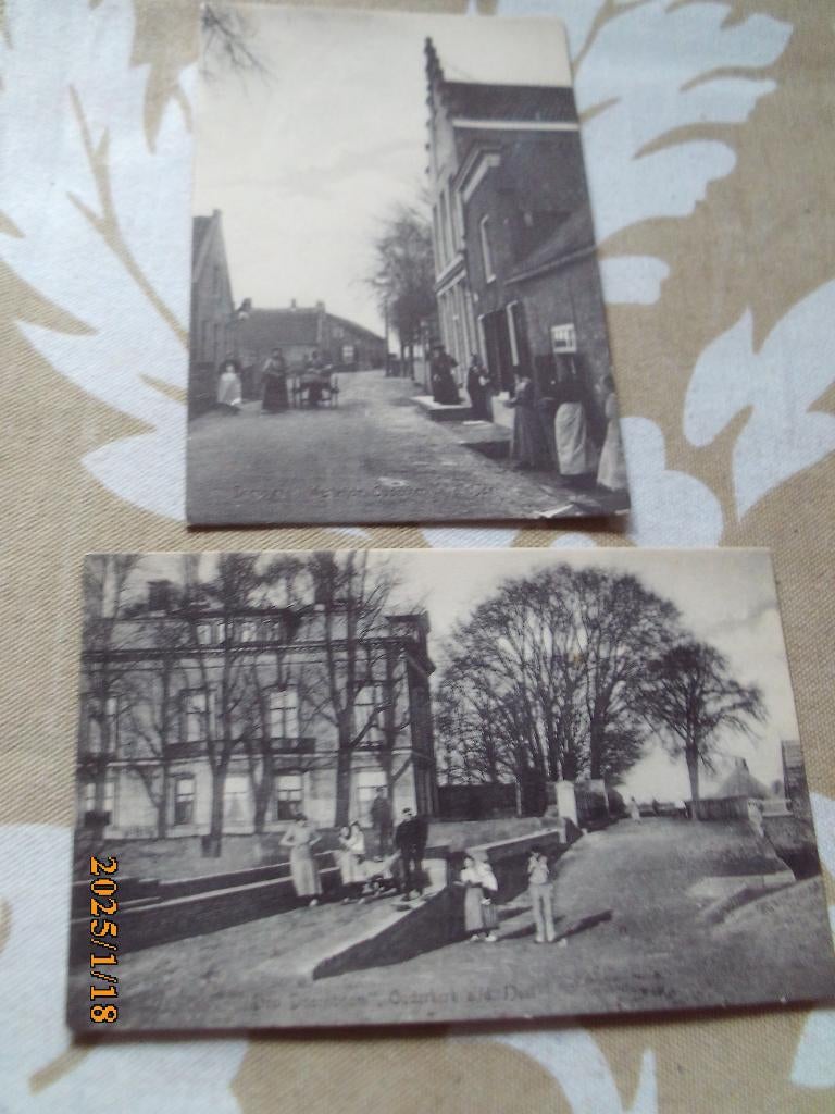 2x Ouderkerk a d IJssel Den Doornboom /Dorpsstraat Westzijd, Ophalen of Verzenden, Voor 1920, Zuid-Holland