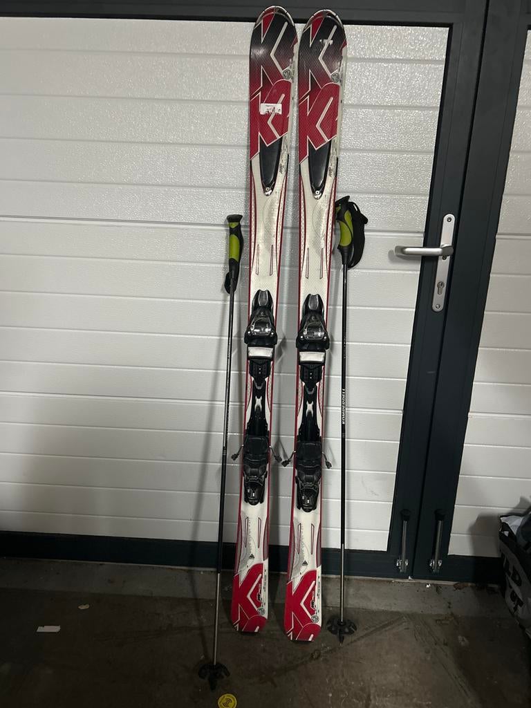 K2 Rockets Ski's 160cm + Komperdell Stokken, 160 tot 180 cm, Gebruikt, Carve, Skiën