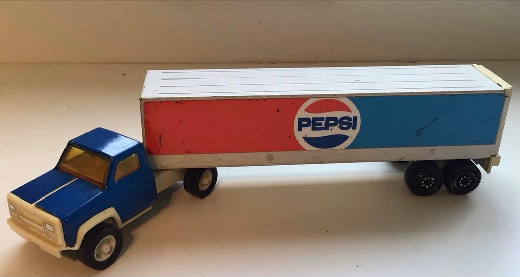 TONKA vintage vrachtauto met oplegger met opschrift pepsi., Ophalen of Verzenden