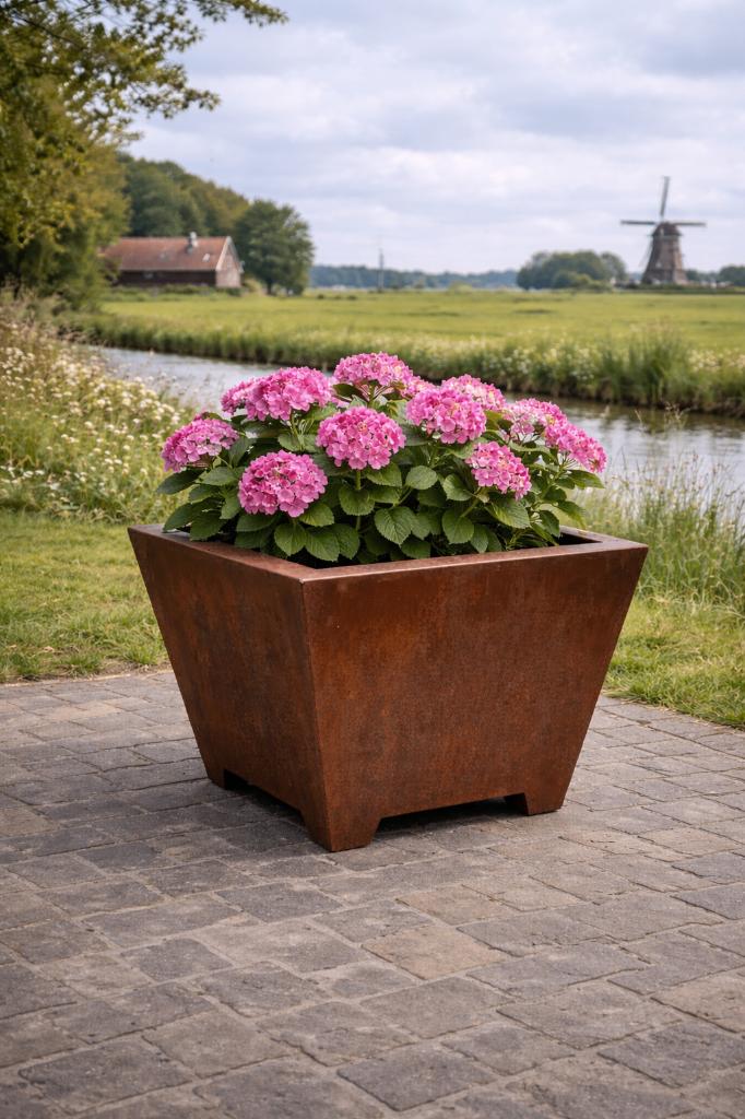 cortenstaal bloembakken, Vierkant, Nieuw, Ophalen of Verzenden, Balkon