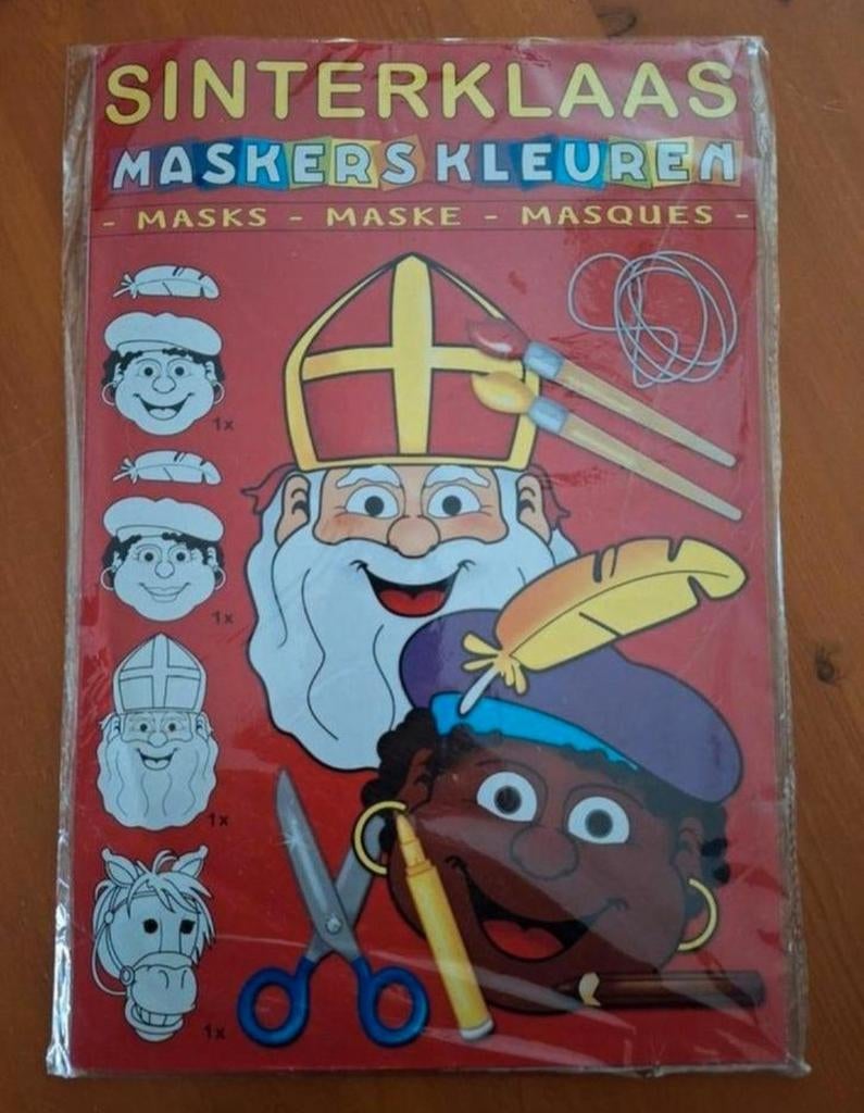 Sinterklaas Maskers Kleuren - Nieuw in Verpakking!, Ophalen of Verzenden, Nieuw