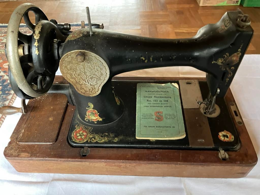 Singer naaimachine antiek, Ophalen