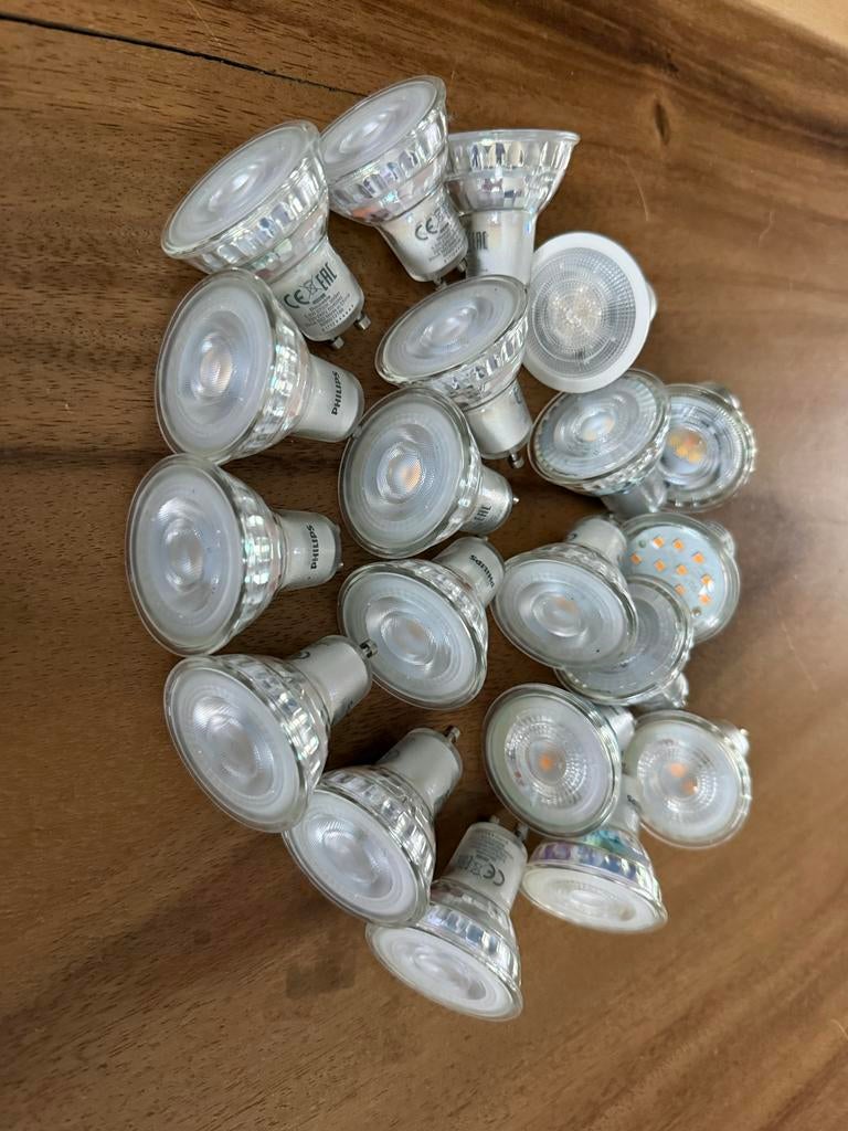 20 GU10 LED Lampen - Diverse Soorten, Led-lamp, Gebruikt, Minder dan 30 watt, Bipin of Steekvoet