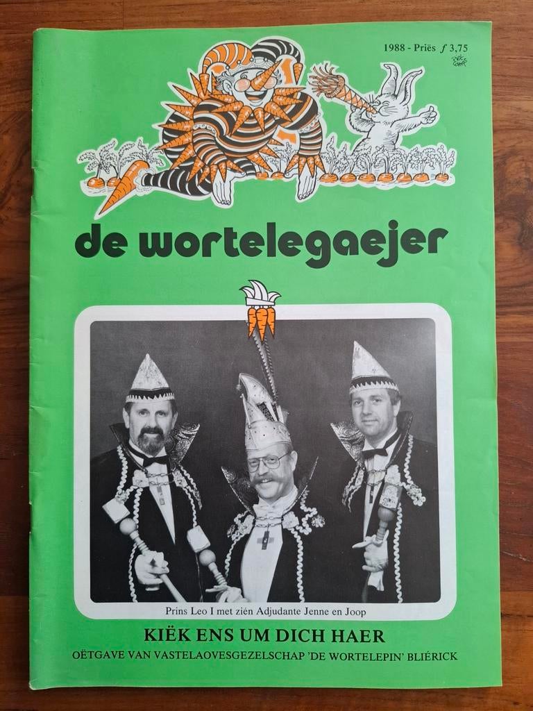Wortelepin carnaval De Wortelegaejer 1988 vastelaovend, Ophalen of Verzenden