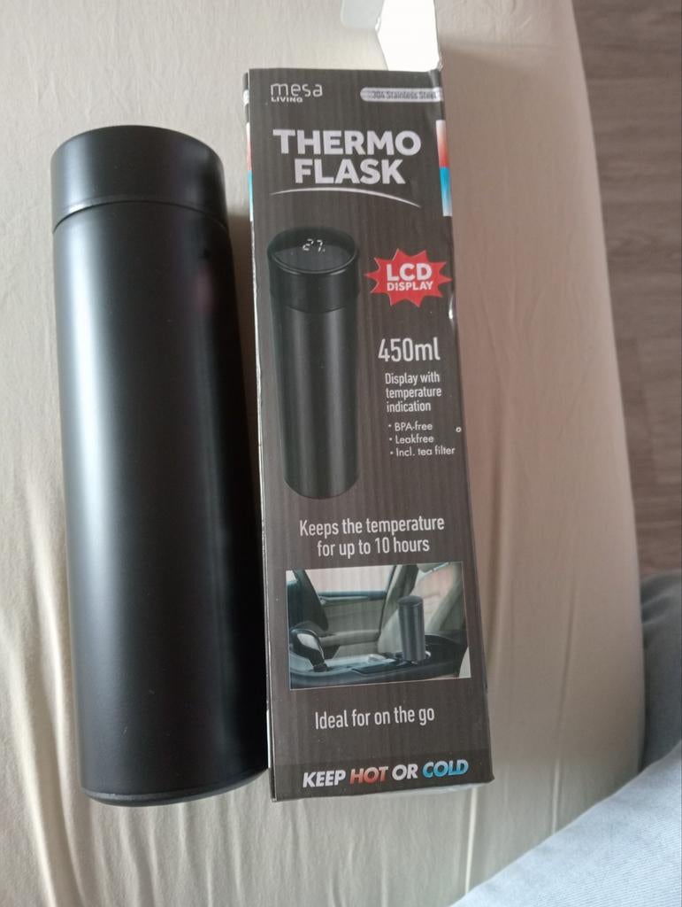 Thermo Flask isoleerfles nieuw in verpakking, Ophalen of Verzenden, Nieuw, Netvoeding, Minder dan 50 watt