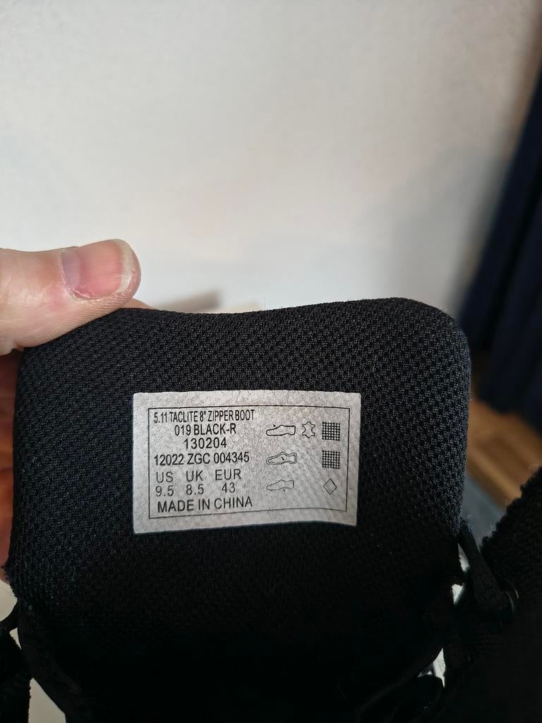 5.11 Taclite 8" Zipper Boot., Ophalen of Verzenden, Landmacht, Amerika
