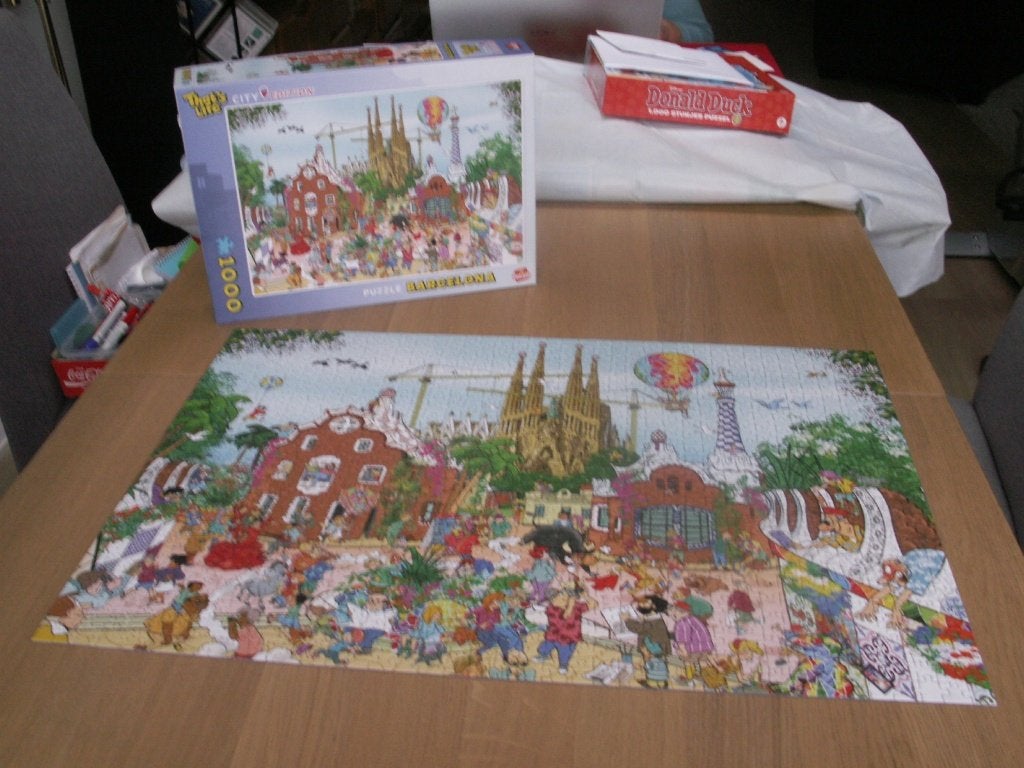 Puzzel 1000 stukjes City edition Barcelona Goliath, Ophalen of Verzenden, 500 t/m 1500 stukjes, Zo goed als nieuw