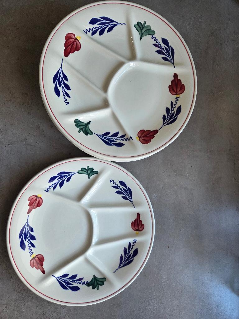 6 Boerenbont borden, Ophalen of Verzenden, Zo goed als nieuw, Bord(en), Aardewerk