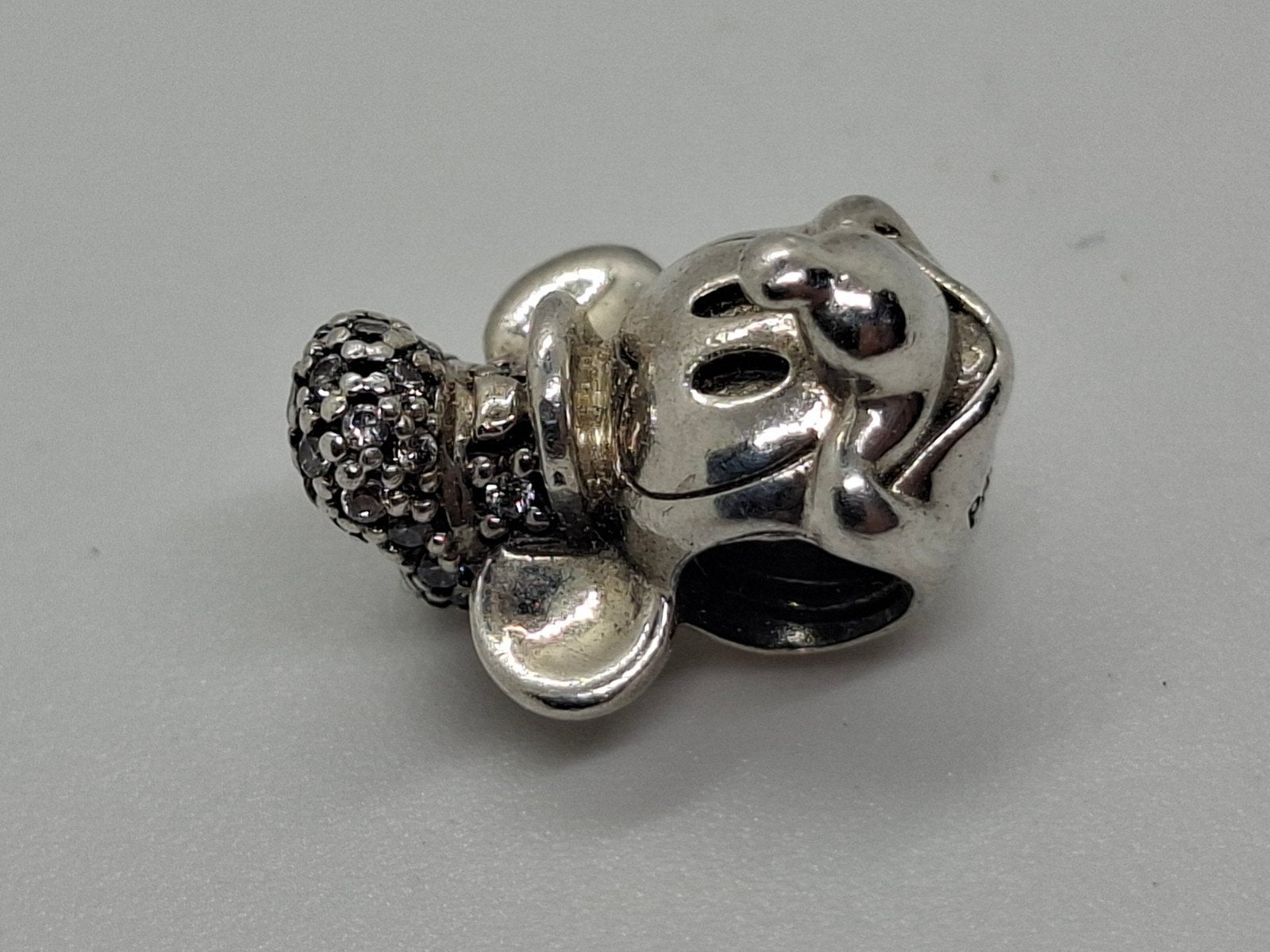 Pandora Disney Mickey Mouse bedel zilver ALE 925, Pandora, Ophalen of Verzenden, 1 bedel, Zilver