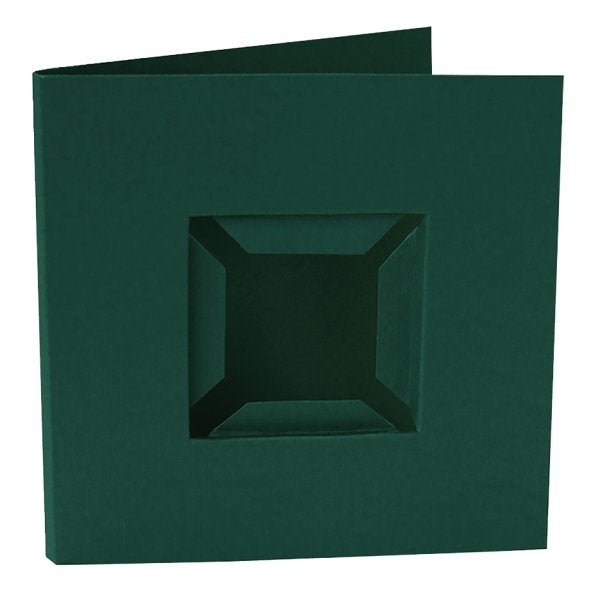 Kaarten passe-partout dubbele ril voorkant 4 stuks groen, Blanco kaart of Basiskaart, ., Nieuw, Ophalen of Verzenden