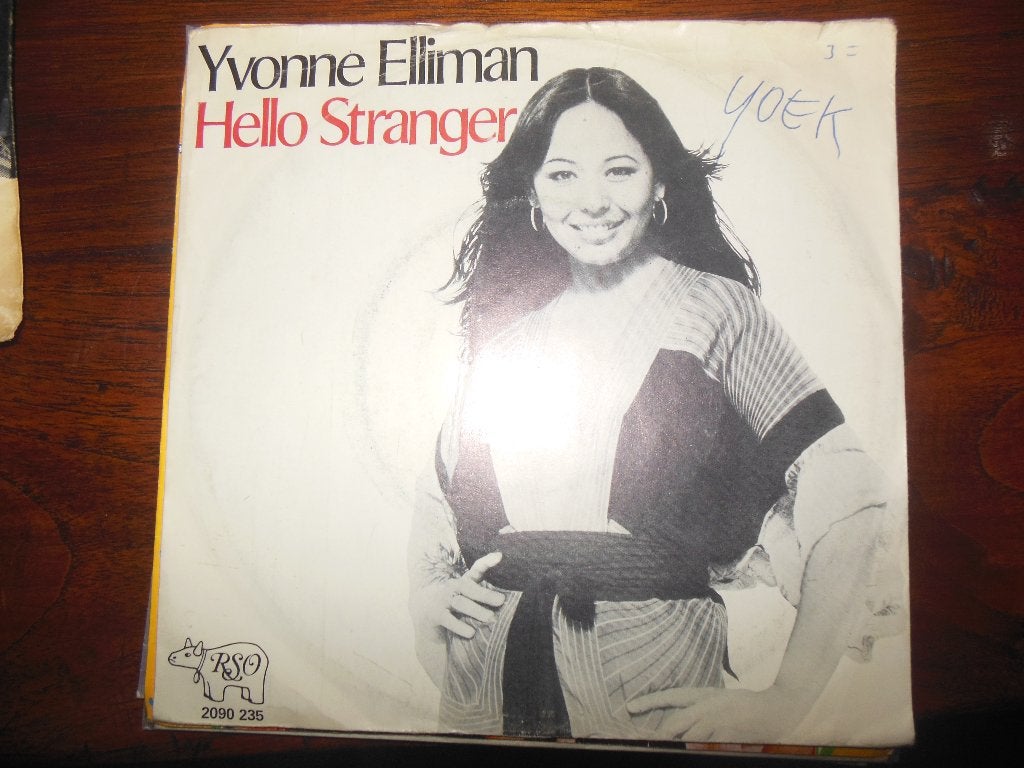 single yvonne elliman hello stranger 45rpm vinyl record 7'', Gebruikt, 7 inch, Single, Ophalen of Verzenden