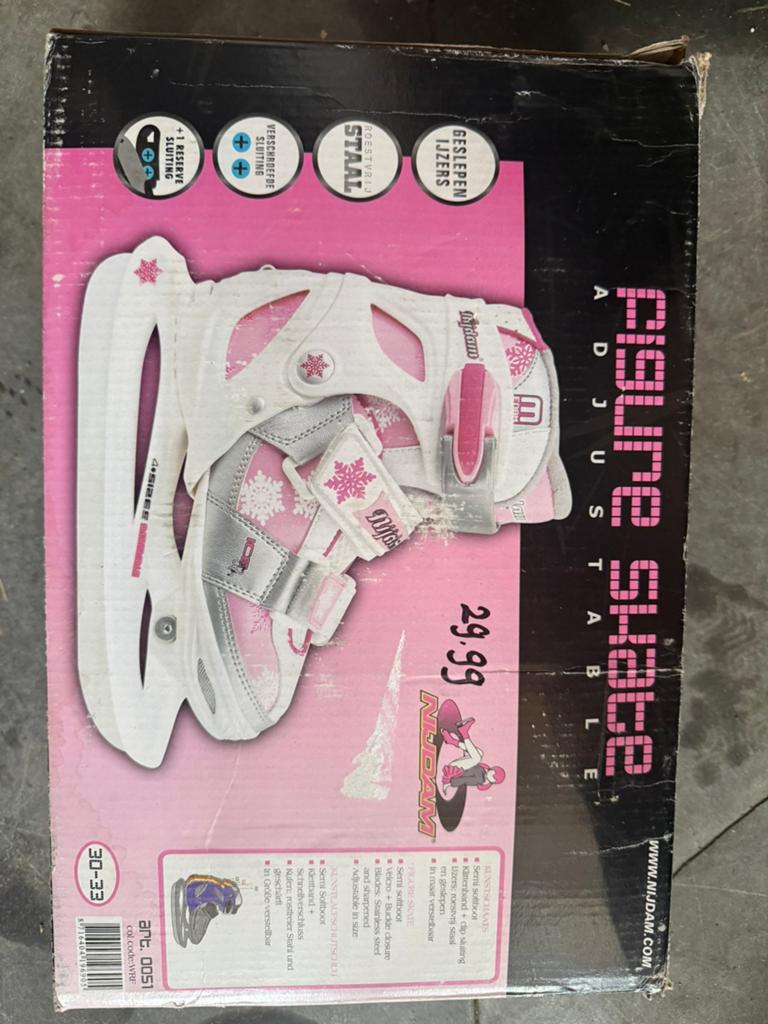 Schaatsen wit roze maat 30-33, Ophalen, Zo goed als nieuw