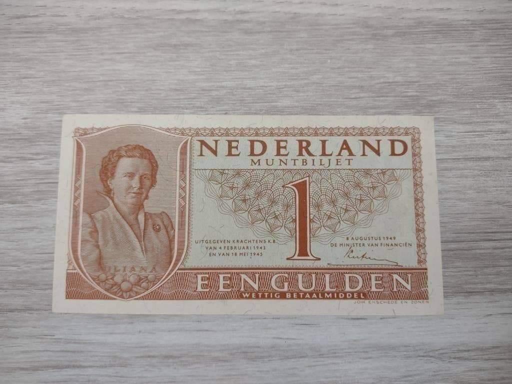UNC biljet 1 gulden 1949, muntbiljet Juliana, Postzegels en Munten, Bankbiljetten | Nederland, Ophalen of Verzenden, 1 gulden