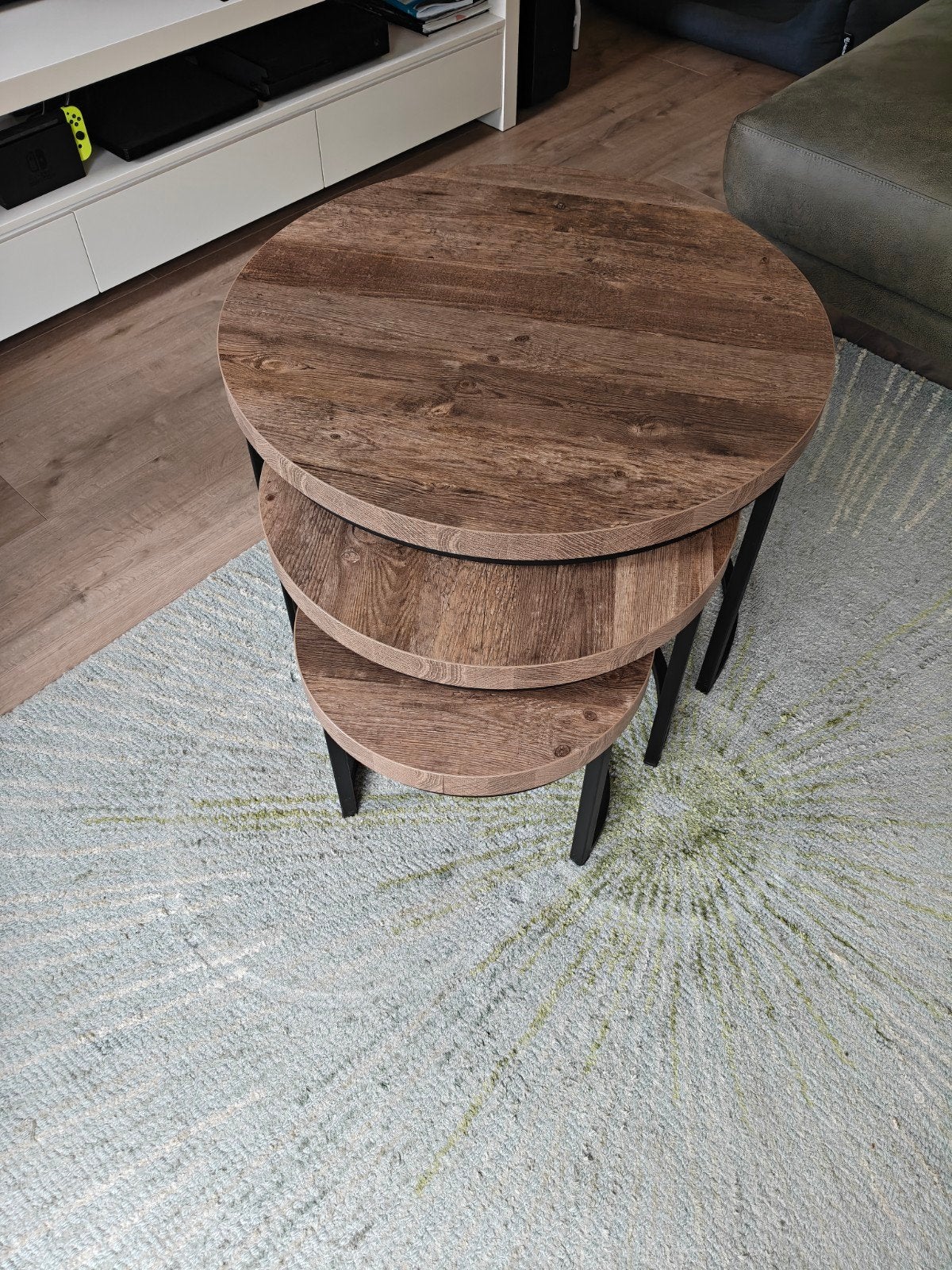 salontafel set 3 stuks, Ophalen, 50 tot 100 cm, Rond, 50 tot 100 cm