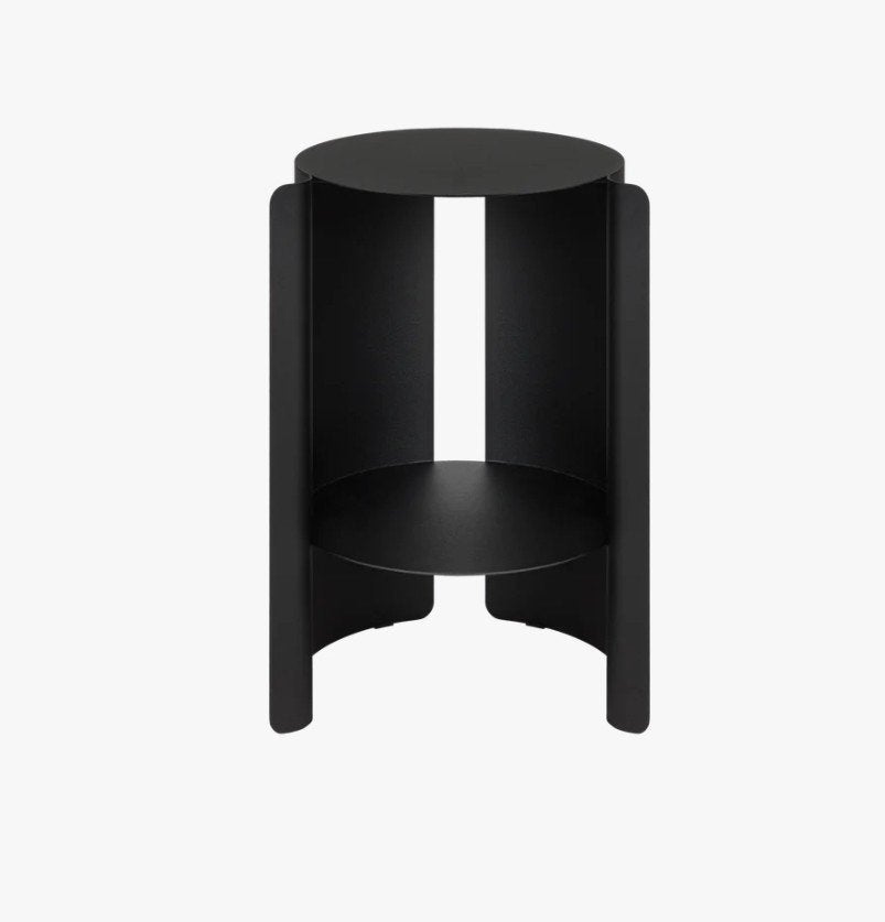 2 maal Noo ma bijzettafel Wa in kleur zwart, Minder dan 45 cm, Metaal of Aluminium, Zo goed als nieuw, 55 tot 70 cm