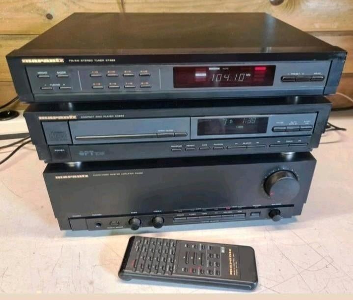 Marantz set versterker pm-493 cd speler cd-593 tuner st-583, Ophalen of Verzenden, Cassettedeck, Overige merken